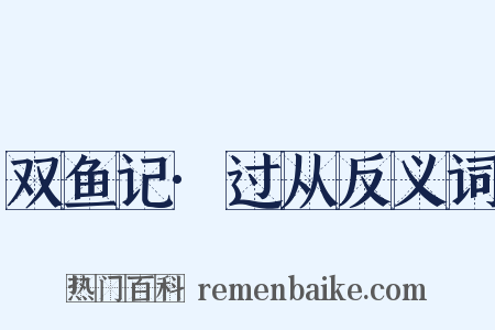 双鱼记·过从反义词是什么意思的图片